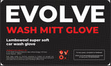 Evolve Lambswool Car Wash Mitt Glove – Super Soft, Scratch-Free, Premium Car Cleaning Mitt