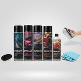 Essential Kit – Foamtastic Car Shampoo, Tyre Clean & Shine, Glass Cleaner Foam, Engine Clean & Shine, Shine It All, Tyre and Fabric Cleaning Brush & Microfiber Cloth