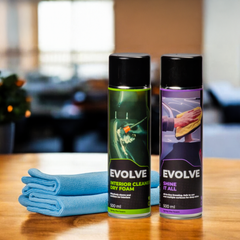 Interior Kit – Includes Dry Foam Cleaner, Shine at All & Microfiber Cloth 400gsm Corduroy | Complete Detailing Set