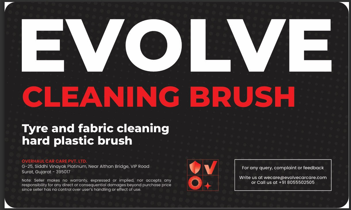 Tyre & Fabric Cleaning Brush – Heavy Duty Bristles | Deep Cleans Tyres, Mats, Carpets & Upholstery