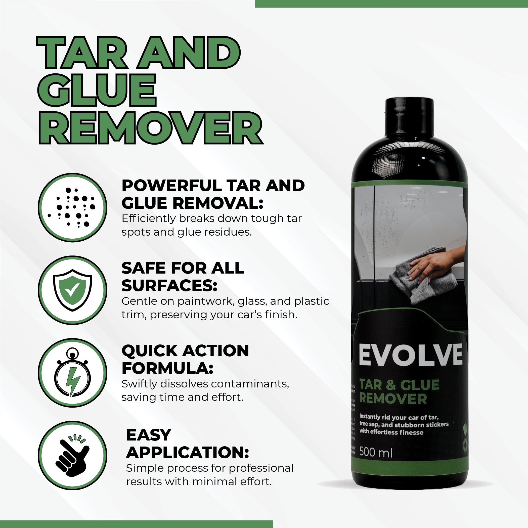 Tar & Glue Remover 500ml | Removes Tar, Adhesive & Grime | Safe on Paint & Glass | Fast Action